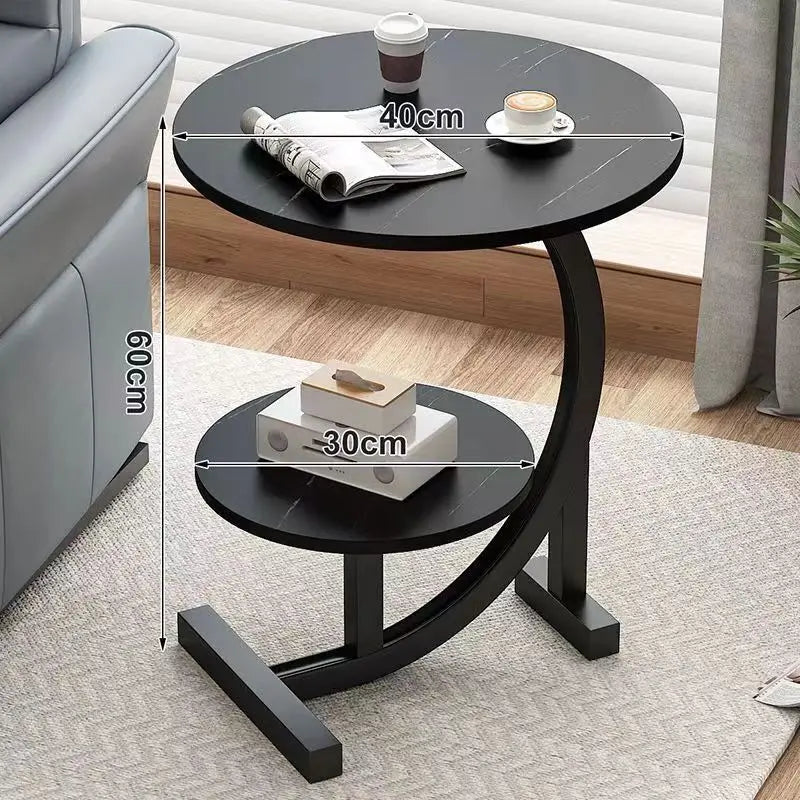 BowLift | CasaLune Luxury Two-Tier Portable Side Table – Compact, Modern & Functional Design