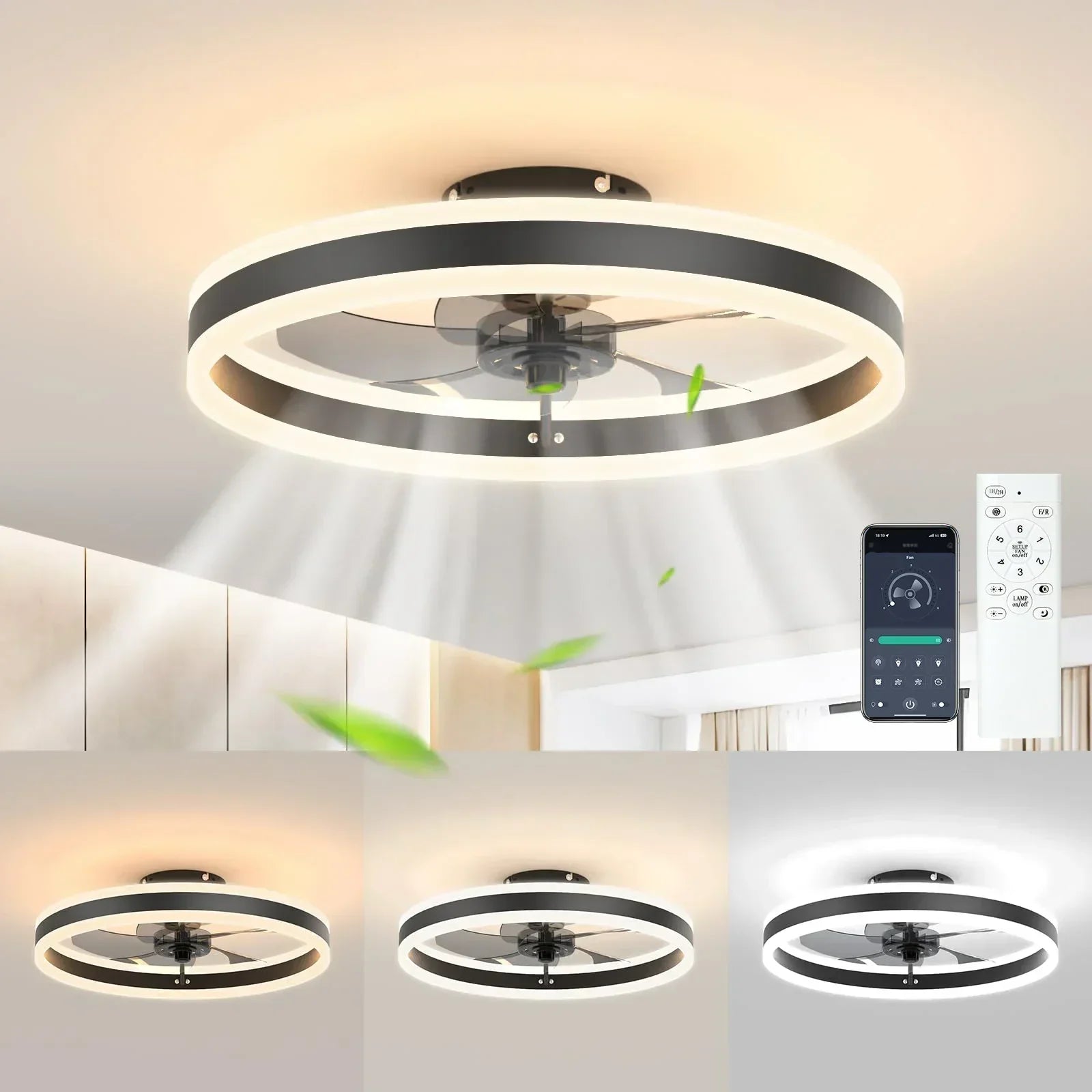 BowLift | Aura Silent LED Ceiling Fan Light