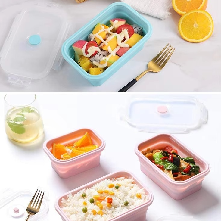 BowLift | Collapsible Silicone Food Storage Containers with Lids 3 Pack Set 40oz