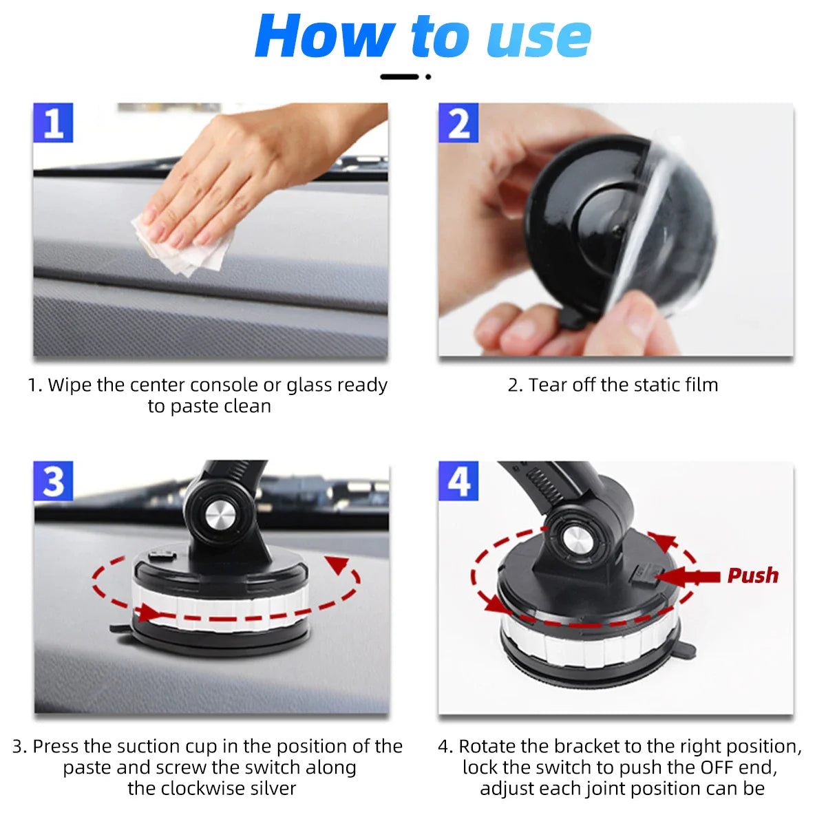 BowLift | Car Suction Cup Adjustable Mobile Holder