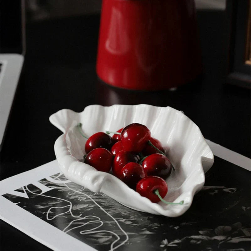 BowLift | Cream Ceramic Shell Plate