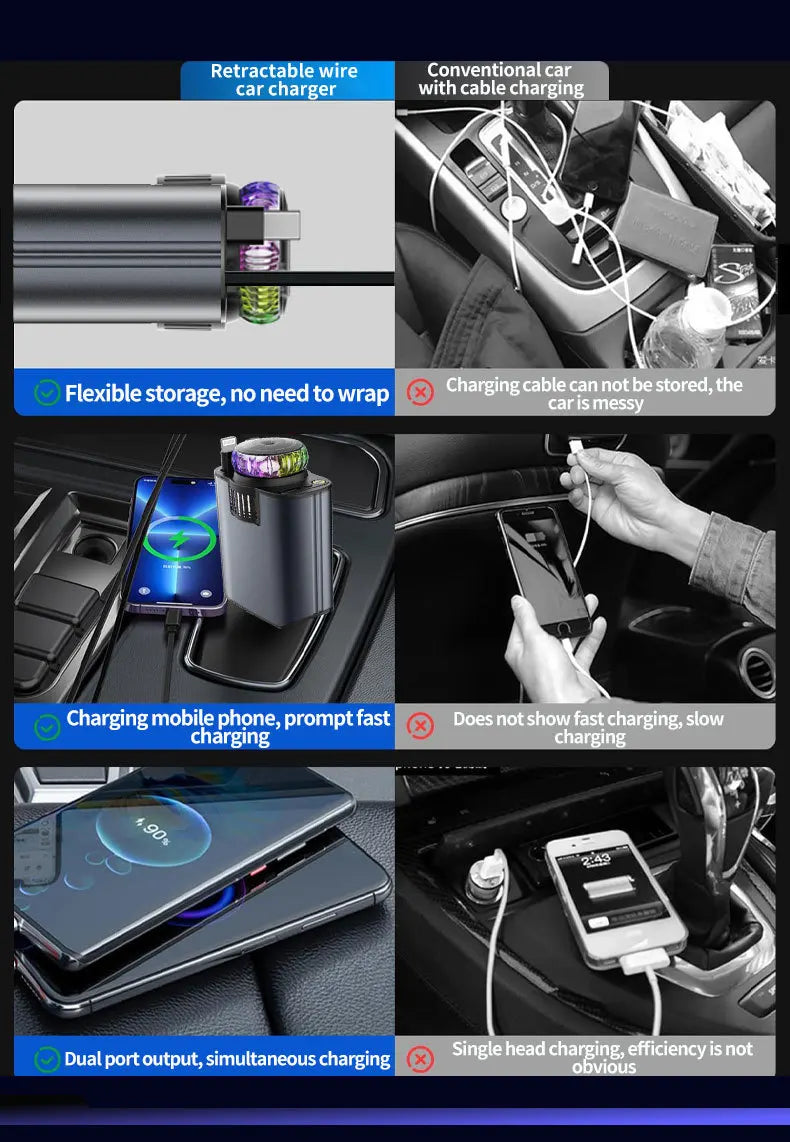 BowLift | 5-in-1 Car fast charger with Air Freshener