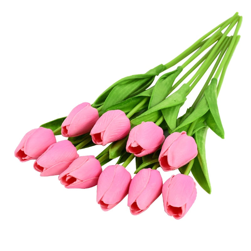 BowLift | Artificial Flower Bouquet with Tulips, Decoration (10 Pieces)