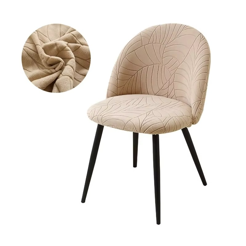 BowLift | Elastic Velvet Chair Covers - Stretch Low Back Slipcovers for Dining and Makeup Chairs