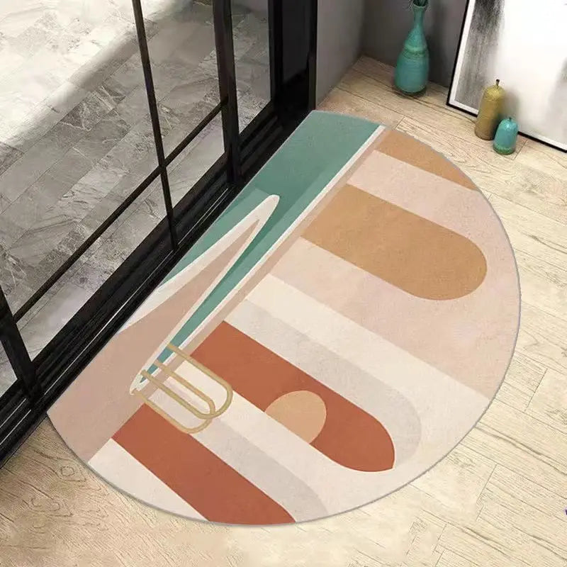 BowLift | AquaSoft Super Absorbent Bath Mat – Non-Slip Half-Round Bathroom Mat for Maximum Comfort