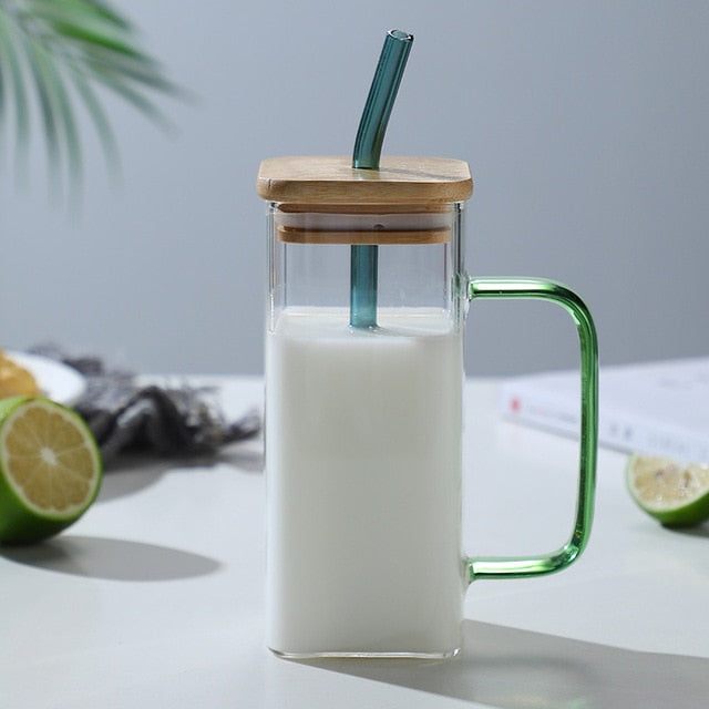 BowLift | Stylish Square Large Capacity Mug with Straw
