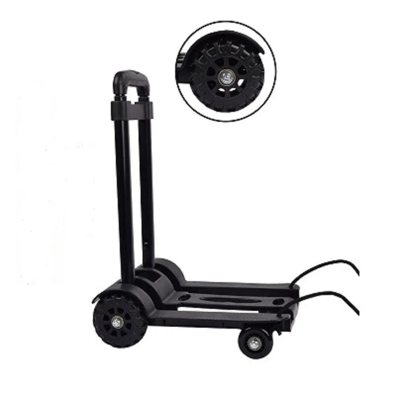 BowLift | Folding Portable Hand Truck with 2 or 4 Wheels Adjustable Pull Rod – CarryFlex