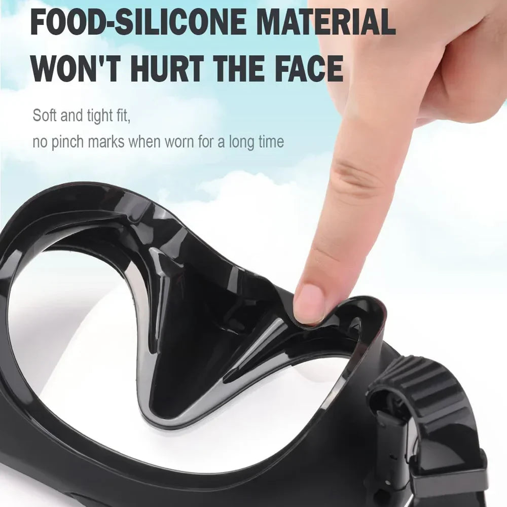 BowLift | Aquanisa Dive Mask | 180° HD Glass Visibility | Hypoallergenic & Sealing | For Snorkeling & Swimming