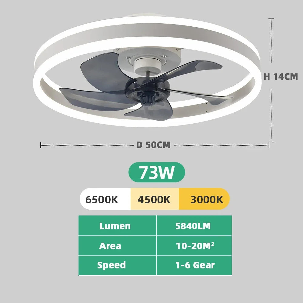 BowLift | Aura Silent LED Ceiling Fan Lamp