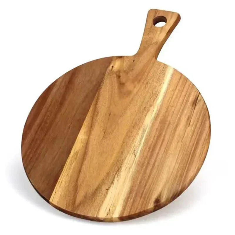 BowLift | Acacia wood pizza shovel and serving board with handle