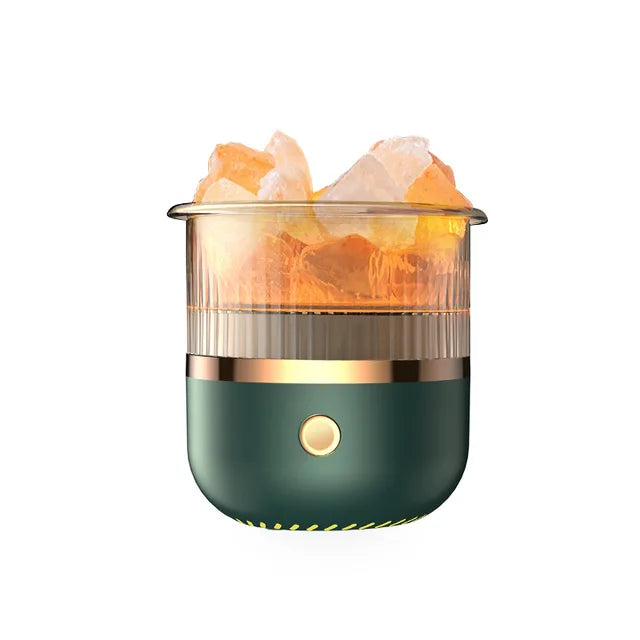 BowLift | Himalaya salt crystal lamp & essential oil diffuser, USB ultrasonic humidifier for home & office