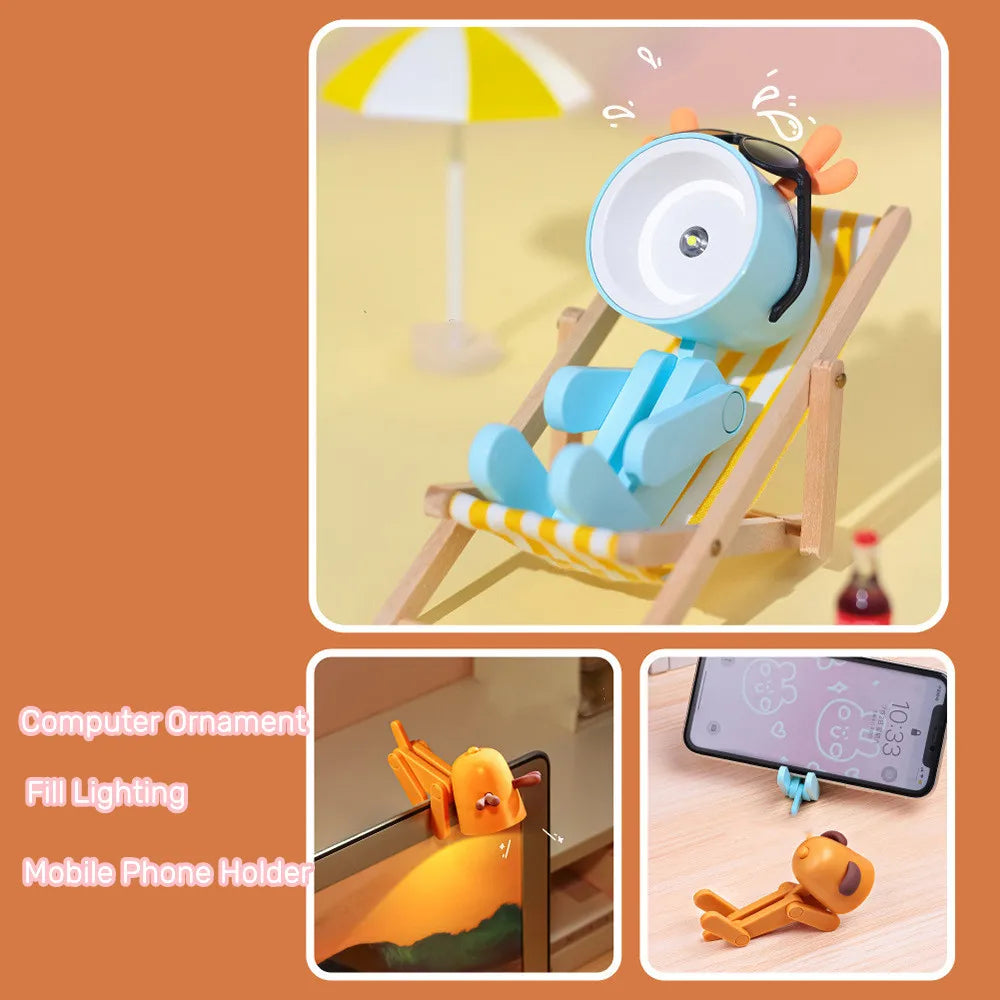 BowLift | Cute LED Night Light - Mini Dog, Deer, Dinosaur Folding Table Lamp for the Children's Room
