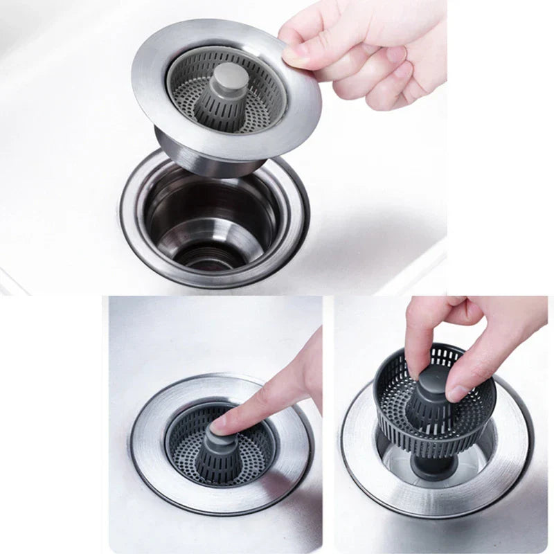 BowLift | Clean Sink Stainless Steel Odor-Control Strainer