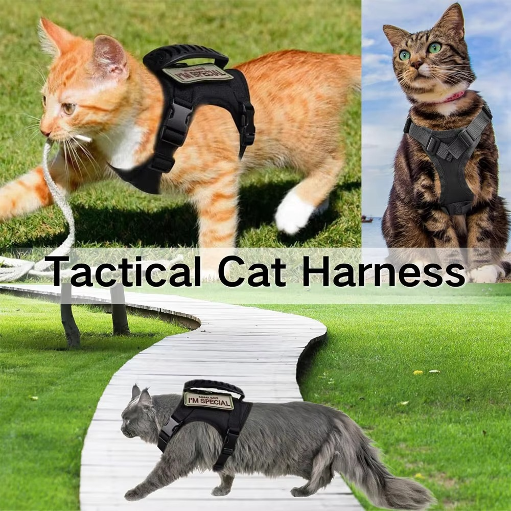 BowLift | Adjustable Tactical Pet Harness with Control Handle for Cats and Large Dogs