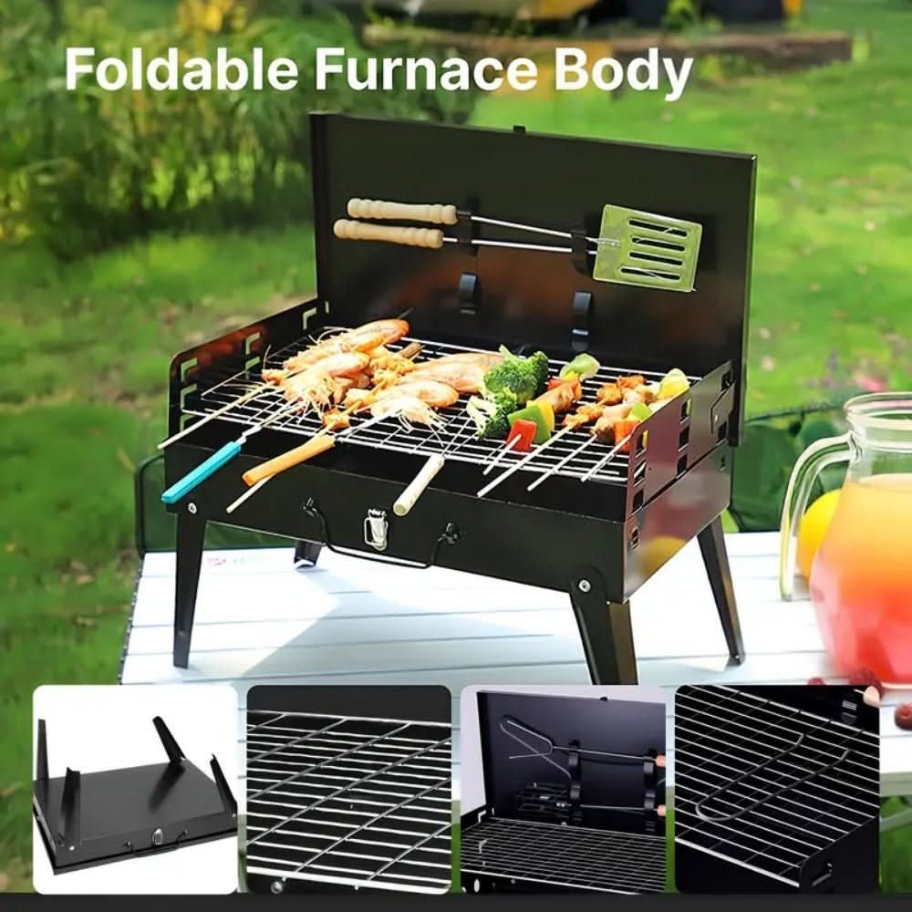 BowLift | Foldable steel garden barbecue for camping & garden