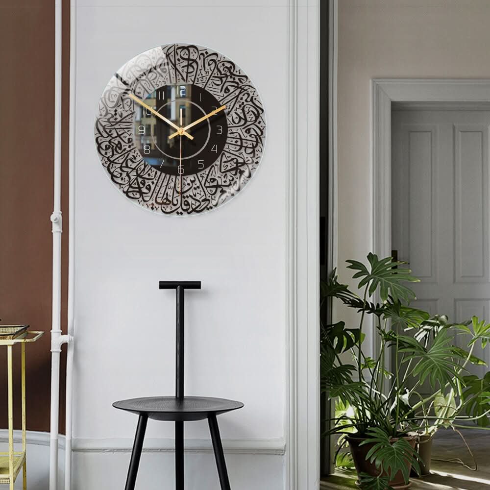 BowLift | Islamic Wall Clock with Acrylic Calligraphy Design
