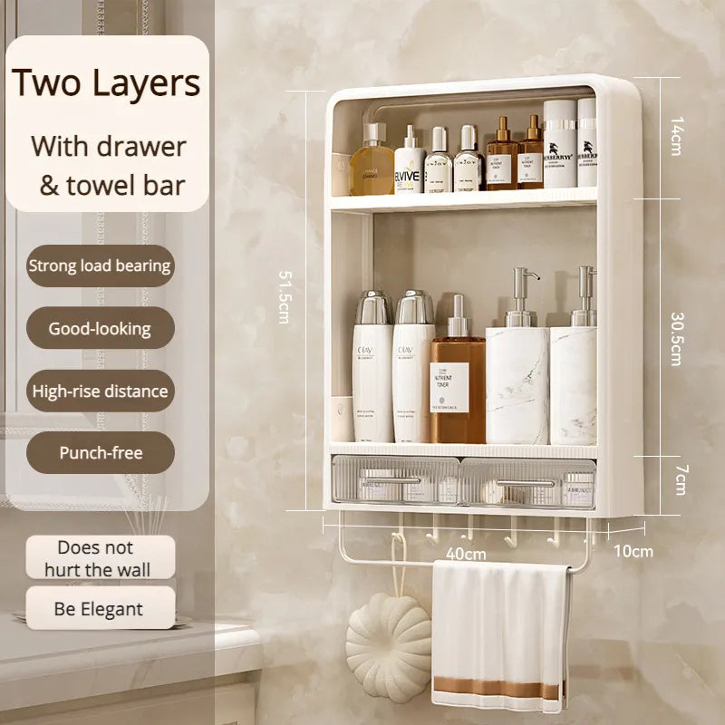 BowLift | Home Essential Punch-Free Bathroom Organizer Shelf