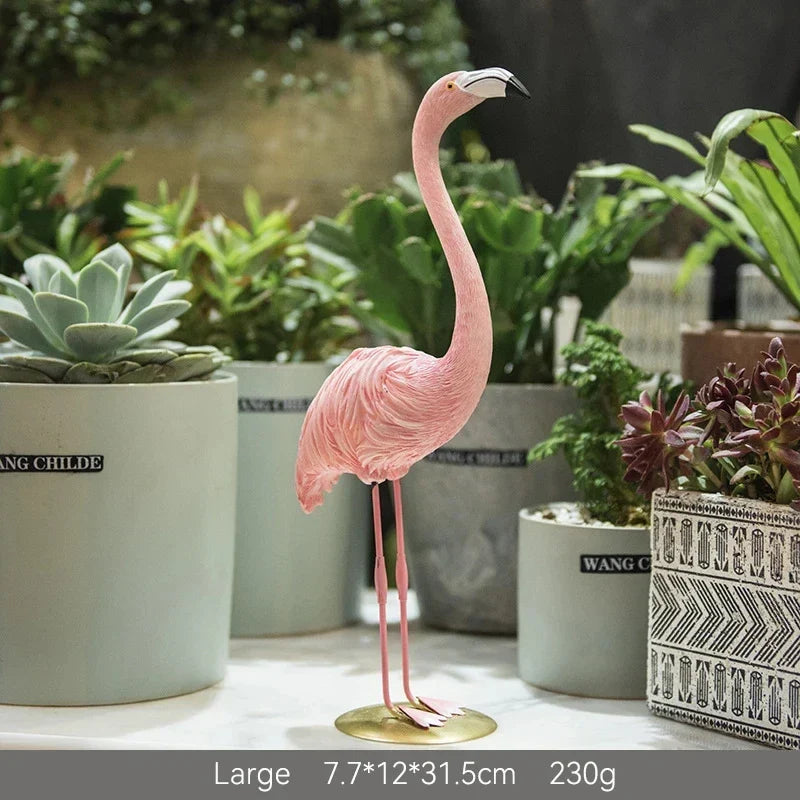 BowLift | Nordic Flamingo Figurine Figure Statue Sculpture Living Room Office Wedding Party Ornaments Home Decor Decoration Accessories