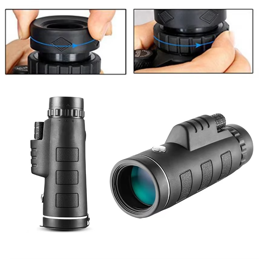 BowLift | 40x60 HD Monocular Telescope with Smartphone Holder and Tripod for Outdoor and Camping