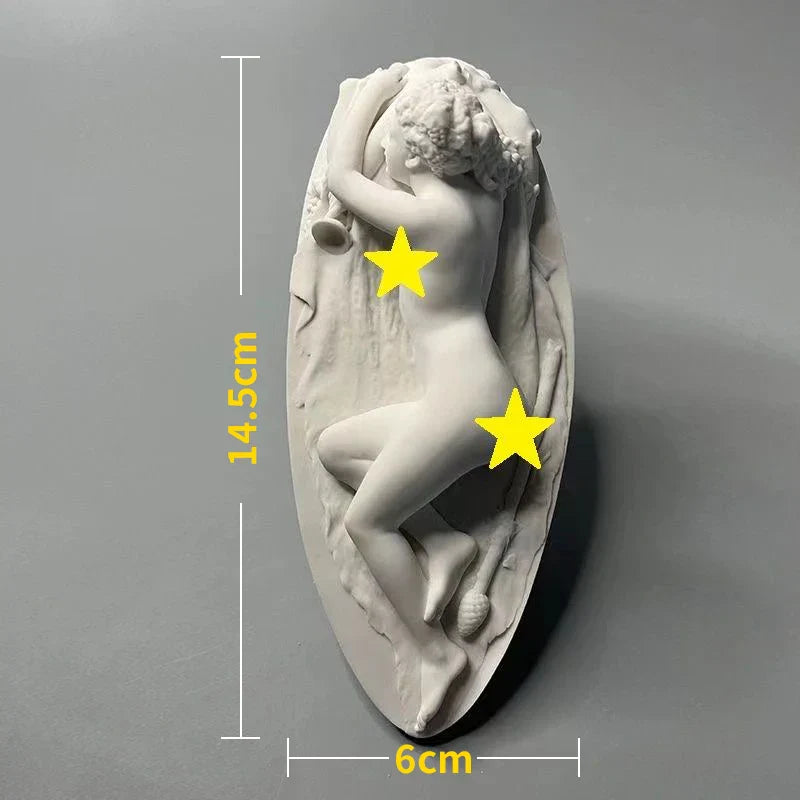 BowLift | Nordic INS Style Character Plaster Statue DIY Painted Sketch Photography Props Table Decorations Home Art Plaster Decoration