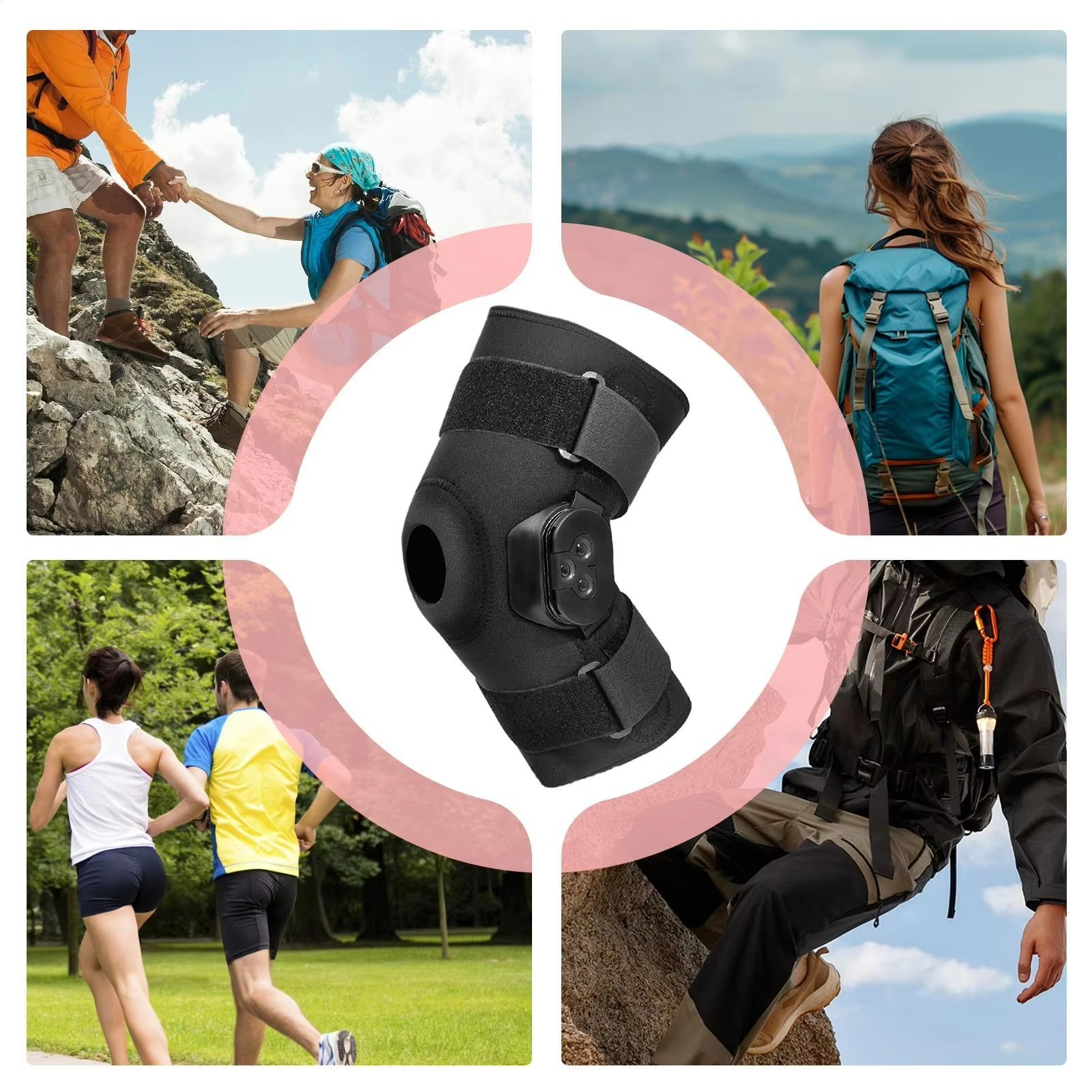 BowLift | Hinged Knee Brace Adjustable Sports Knee Support for Comfortable Compression and Stabilizing Support