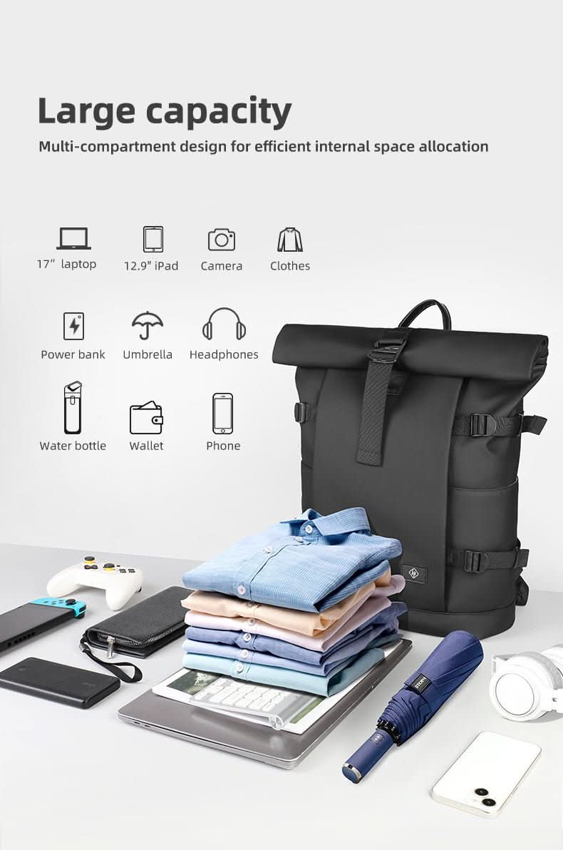 BowLift | Expandable outdoor backpack with large volume & laptop compartment