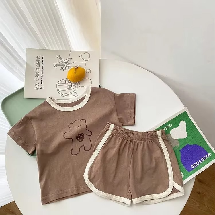 BowLift | 2PCS Summer Baby Outfit Set, Cotton Short Sleeve Top and Shorts for Infants and Toddlers