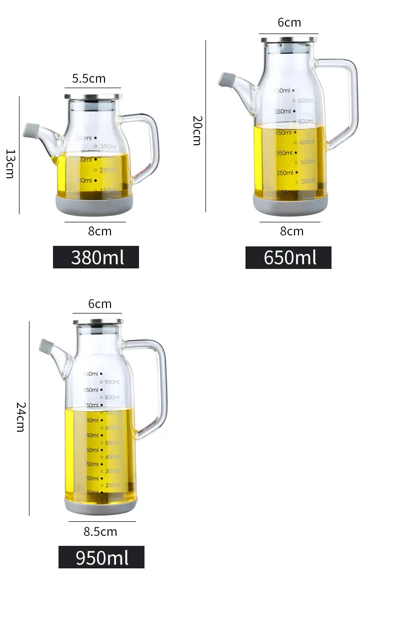 BowLift | Pure Glass Measuring Scale Oil Dispenser Bottle