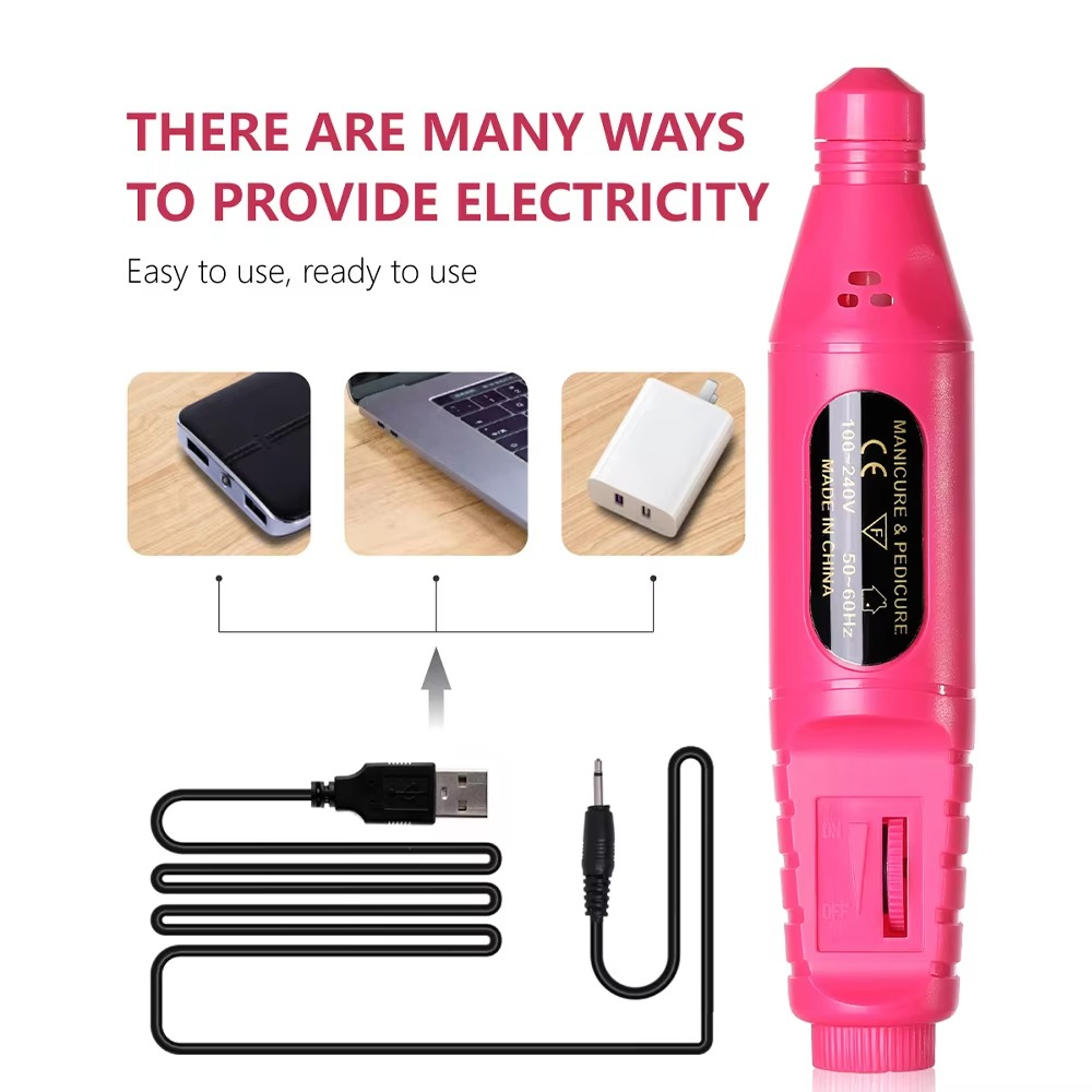 BowLift | 6-in-1 Electric Nail Drill Kit with Portable Manicure and Polishing Tools
