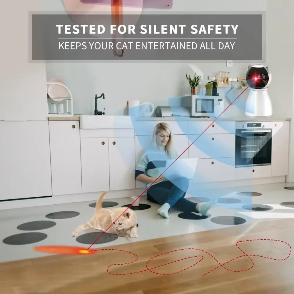 BowLift | Cat Interactive Laser Toy – Motion-Activated Hunting Fun for Indoor Cats