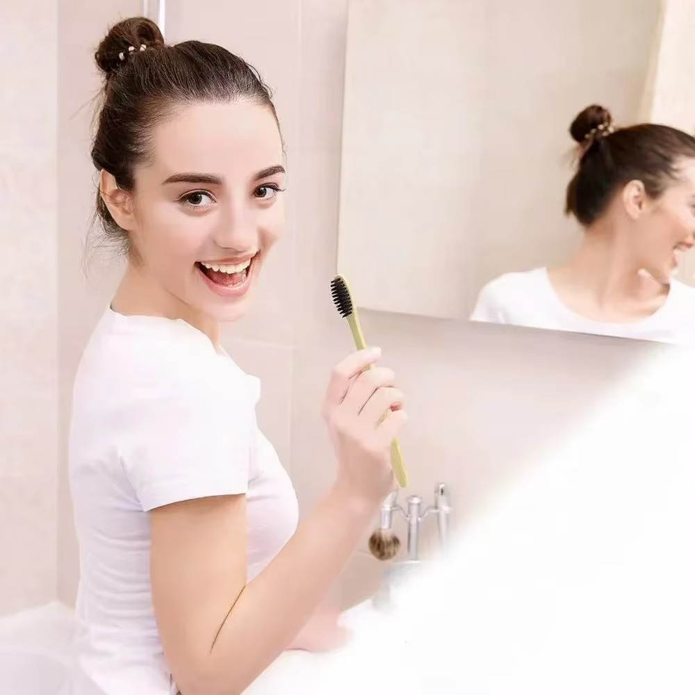 BowLift | Eco-Friendly Bamboo Toothbrush Set – 10 Pack Soft Bristle Brushes for Adults