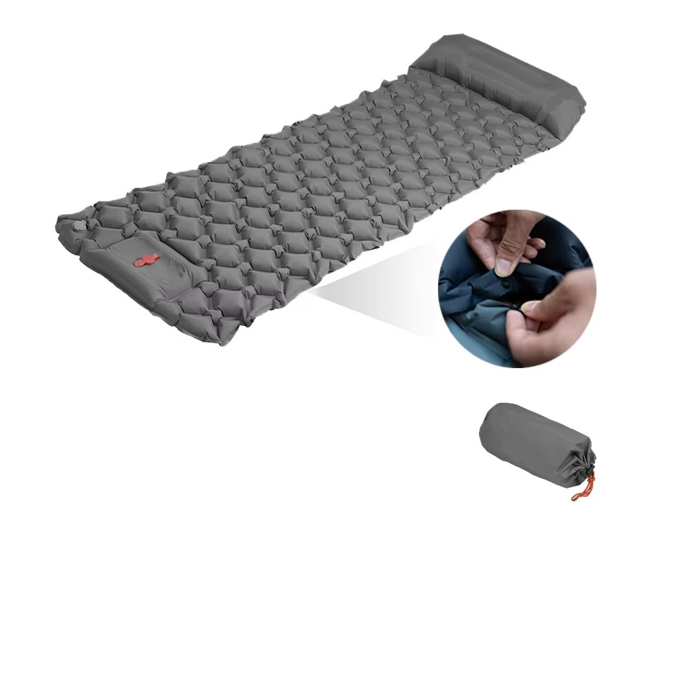 BowLift | Inflatable Camping Sleeping Pad with Built-in Pillow Self-Inflating Air Cushion for Hiking and Outdoor Travel