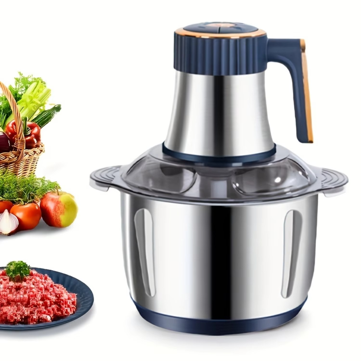 BowLift | 5-Quart 6-Second Electric Meat Grinder with 5-Speed Control and Stainless Steel Blades