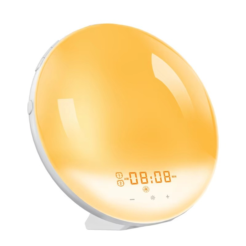 BowLift | Wake Up Light Alarm Clock with Sunrise Simulation, Sunset Mode, Night Light and FM Radio
