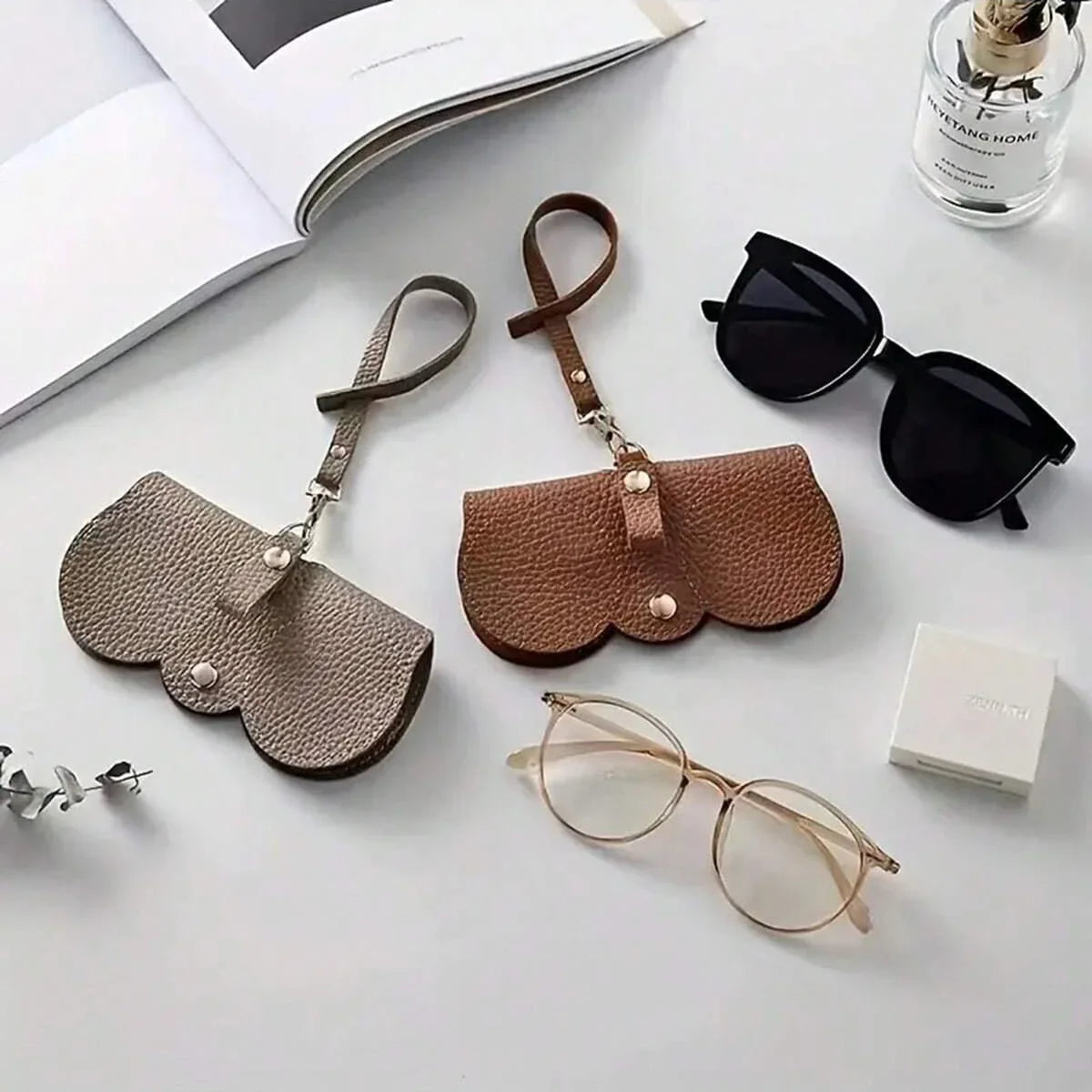 BowLift | Hanging PU Leather Sunglasses Pouch