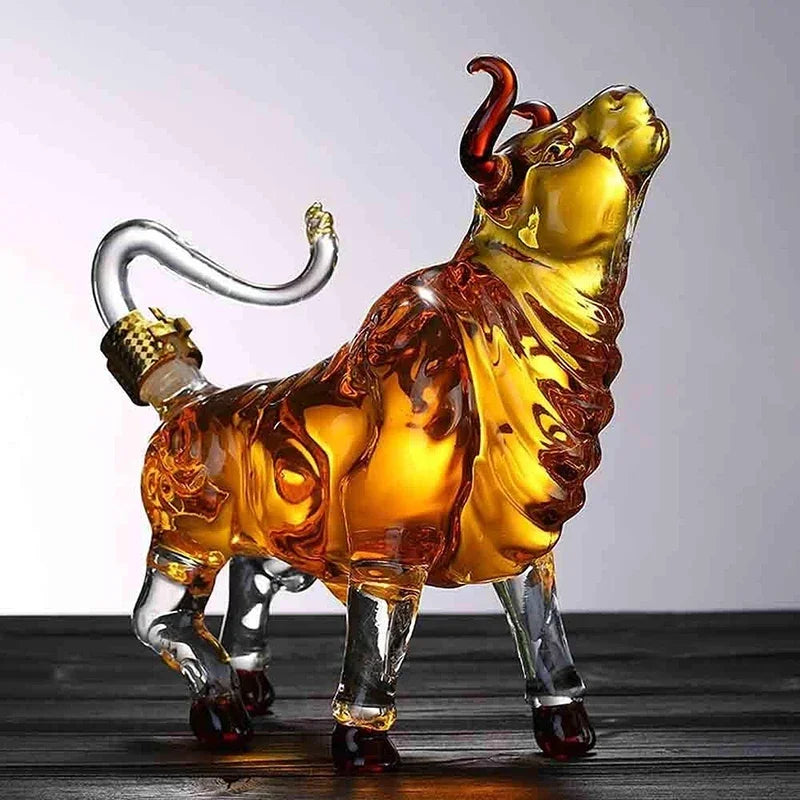 BowLift | Artistic Bull Glass Decanter
