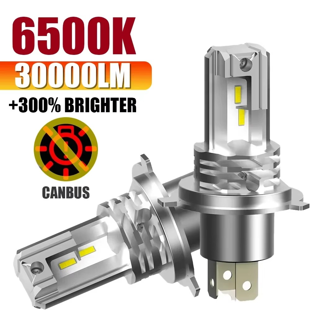 BowLift | 2pcs 30000LM LED Headlight Bulbs H4 H7 9003 CSP Fanless High Low Beam 12V 24V