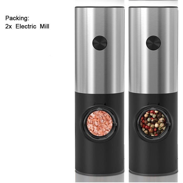 BowLift | Electric automatic pepper and salt mill with LED light and adjustable grind - Perfect for the kitchen or the restaurant