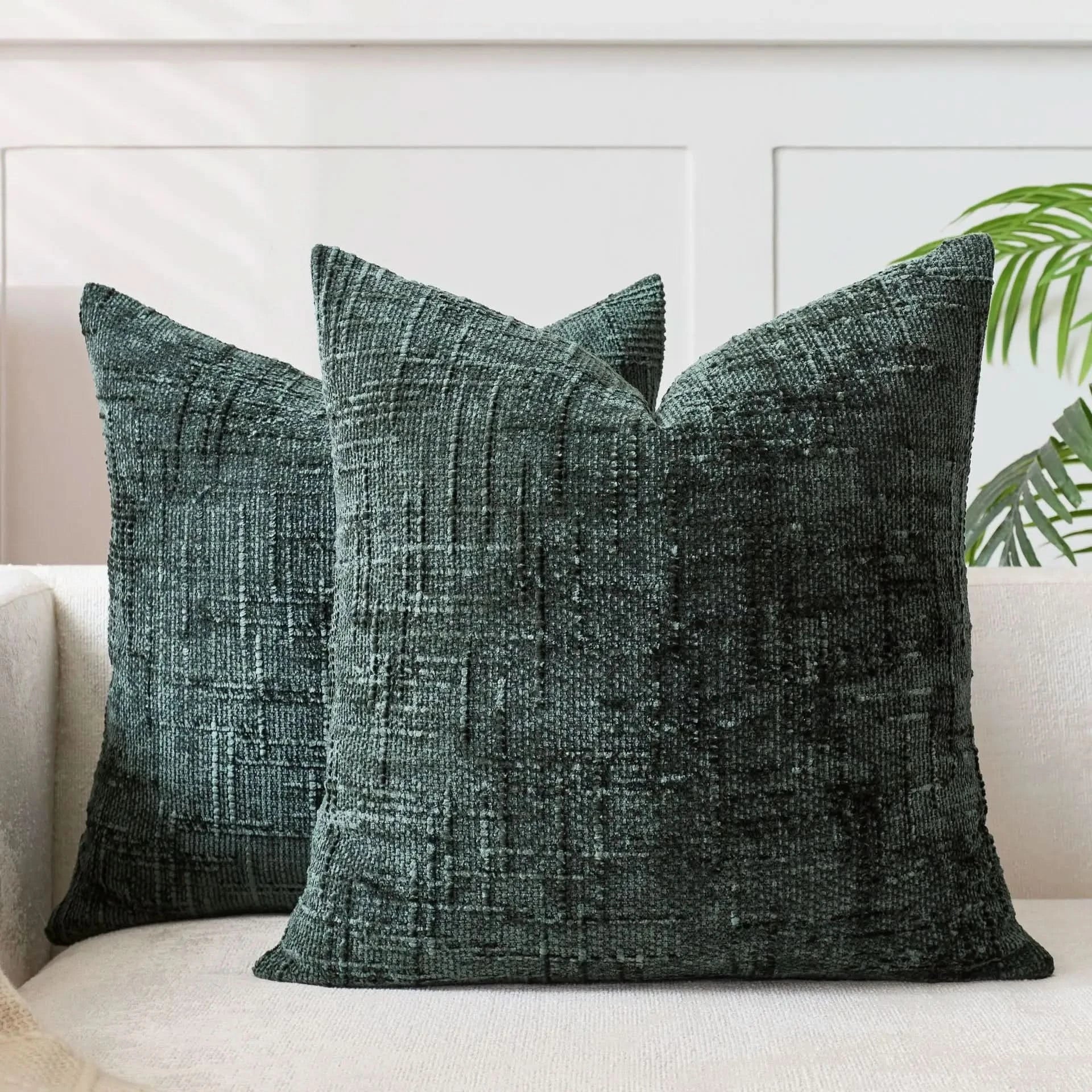 BowLift | Chenille Throw Pillow Cover Bamboo Texture Solid Color