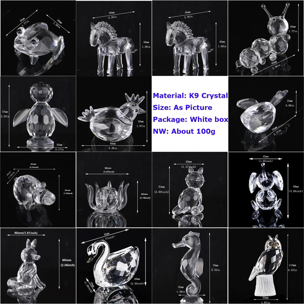 BowLift | Super cute animal crystal ball figures