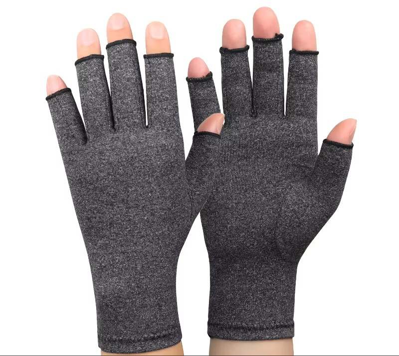 BowLift | Compression Arthritis Gloves Fingerless Wrist Support for Hand Pain Relief and Fitness
