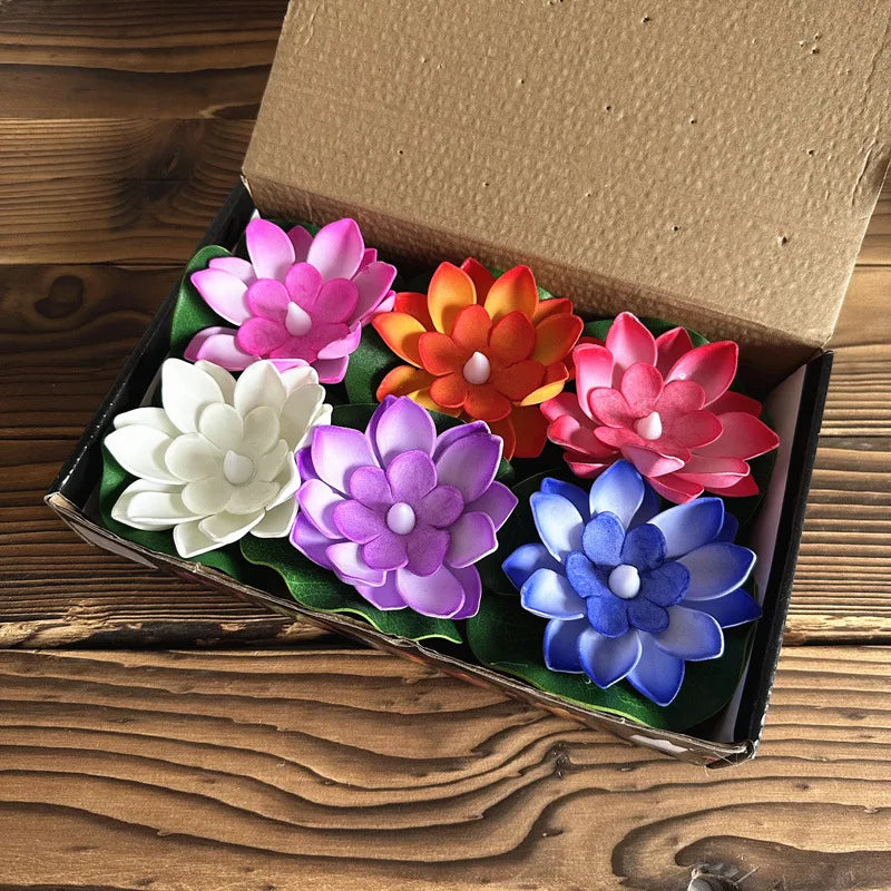 BowLift | GlowLotus Solar Lotus Lamp | Water Sensor | Warm White Light for Pond & Garden