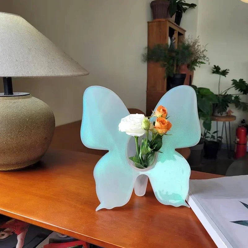 BowLift | Artistic Butterfly Clear Flower Vase