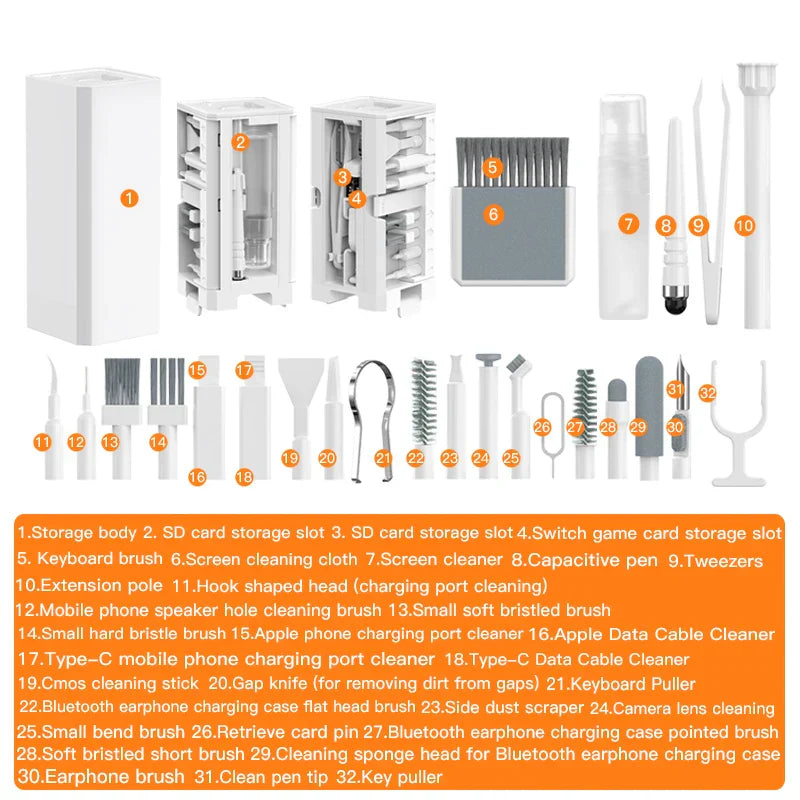 BowLift | All-In-One 32Pcs Computer Phone Cleaning Kit