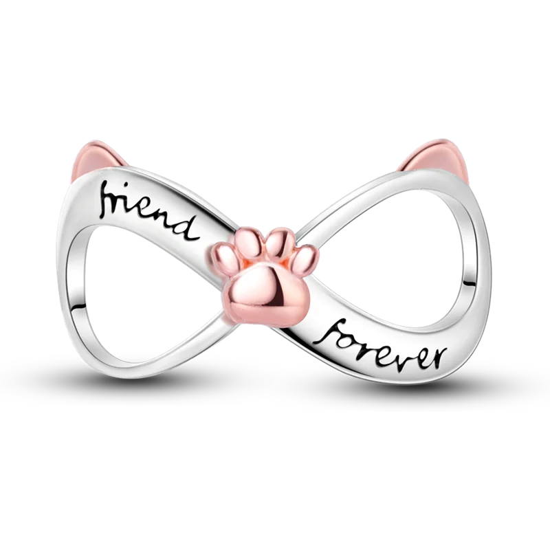 BowLift | 925 Silver Golden Leopard Charms Beads Colorful Chameleon Rhinoceros Lion Scarab Cat Pendant Compatible with Original Pandora Bracelet Jewelry