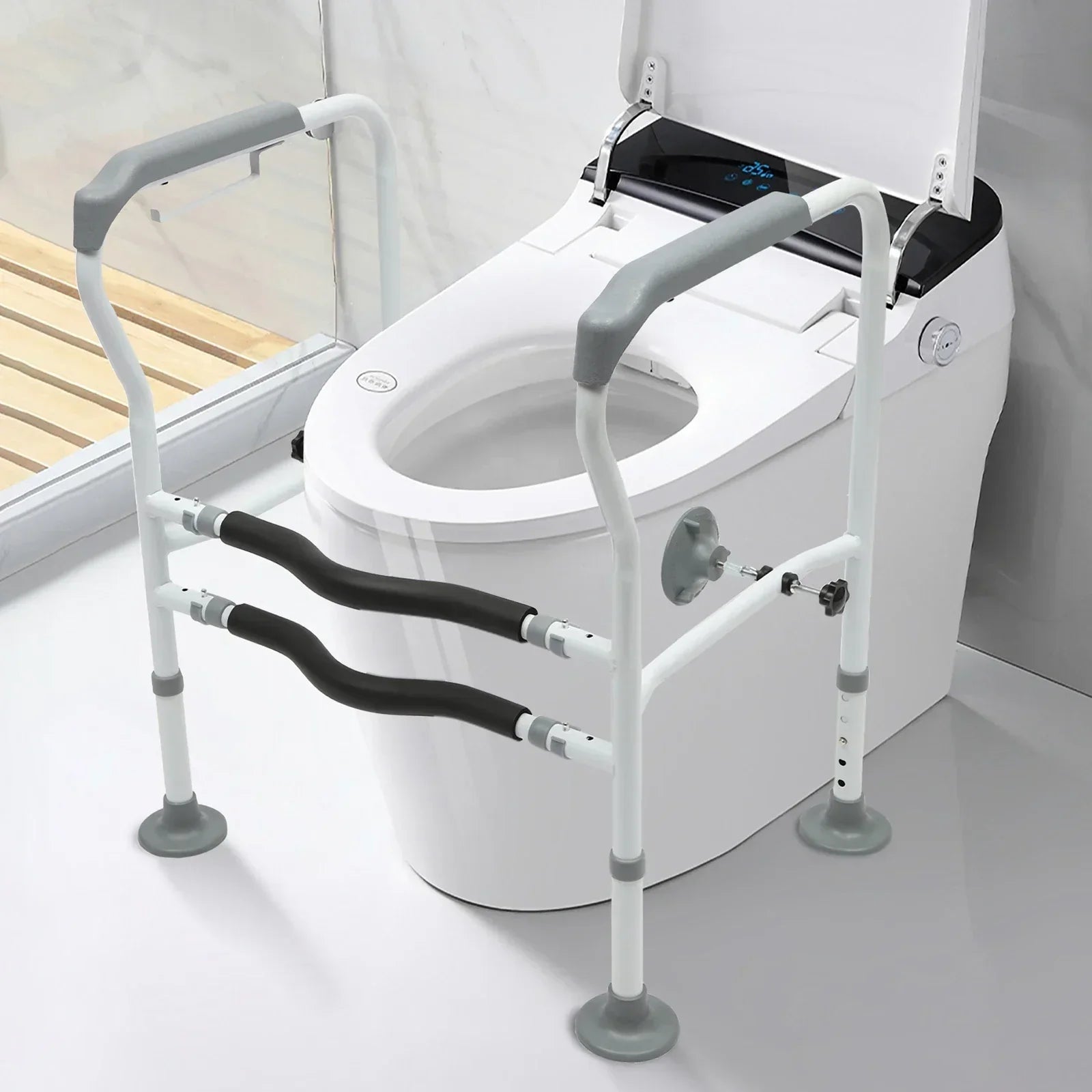 BowLift | Height-adjustable Toilet Senior Care Comfort Safety Rails