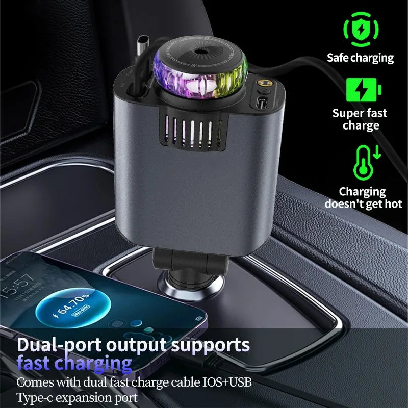 BowLift | 5-in-1 Car fast charger with Air Freshener