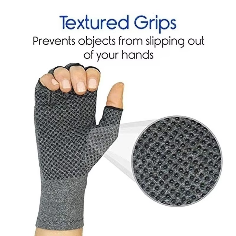 BowLift | Compression Arthritis Gloves Fingerless Wrist Support for Hand Pain Relief and Fitness