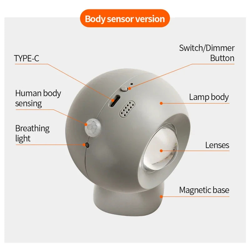 BowLift | Rotating Mini Magnetic Rechargeable Wall Lamp