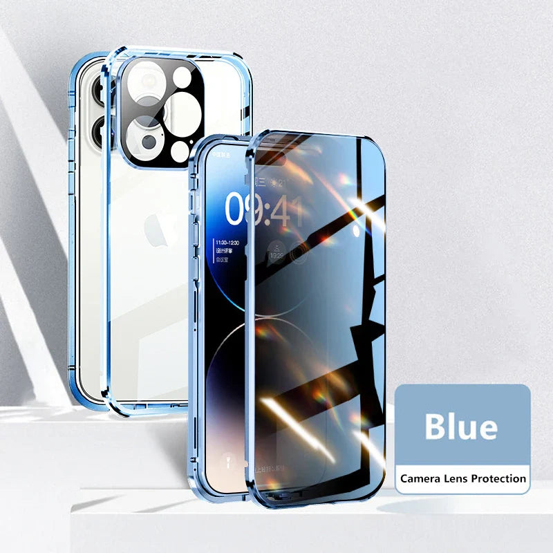BowLift | Double Sided Magnetic Glass Anti-Peep Mobile Case